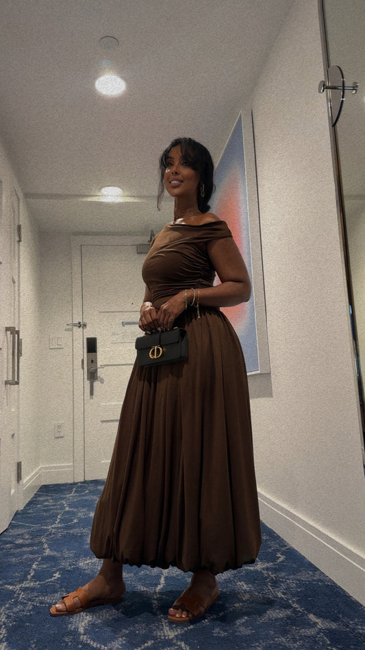 Brown  Dress